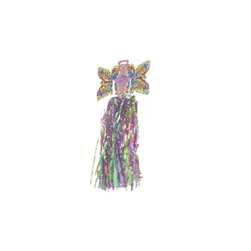 BC Handlebar Streamers Blue /Neon Green Stars
