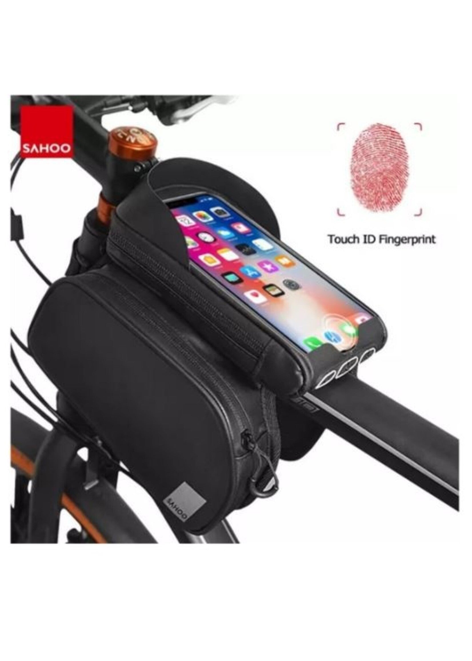 SAHOO Bike Bags Top Bag W/Removable Phone Holder