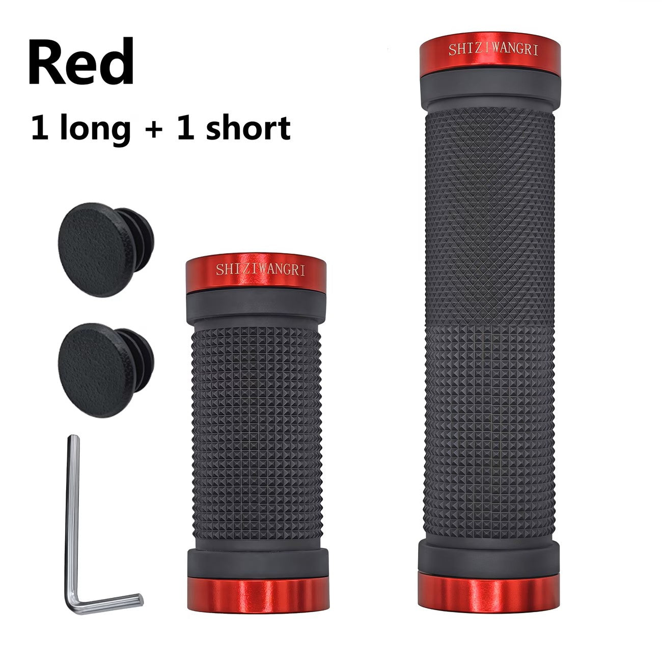 PK CYCLES Lock on Grips for Twist Shift Red