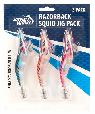 JARVIS WALKER Razorback Squid Jig 3 Pack 2.5