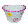 BPW Kids Woven Baskets Magenta strip W/Flowers