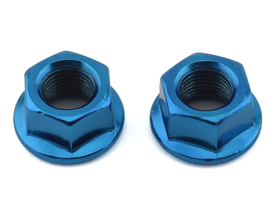 MCS Axle Nuts 3/8 pk2 Trans Blue