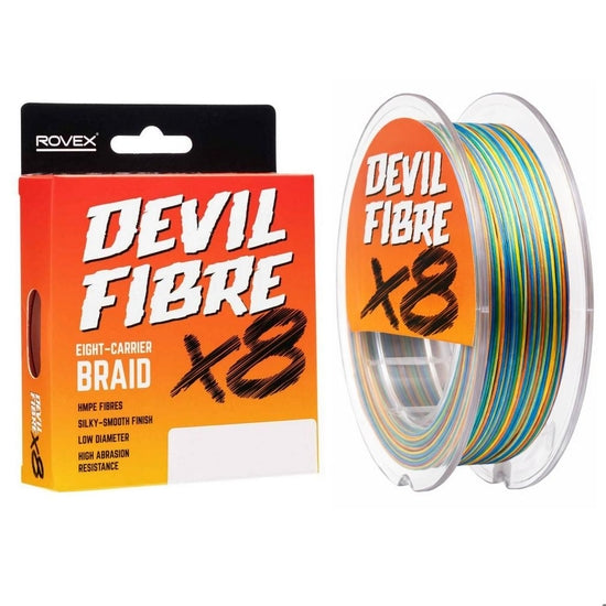 ROVEX Devil Fibre X8 Multi Colour Braid 50lb 300yd