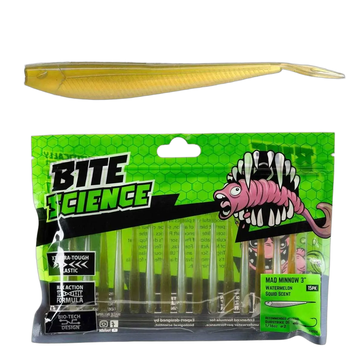 BITE SCIENCE Mad Minnow Watermelon 3"