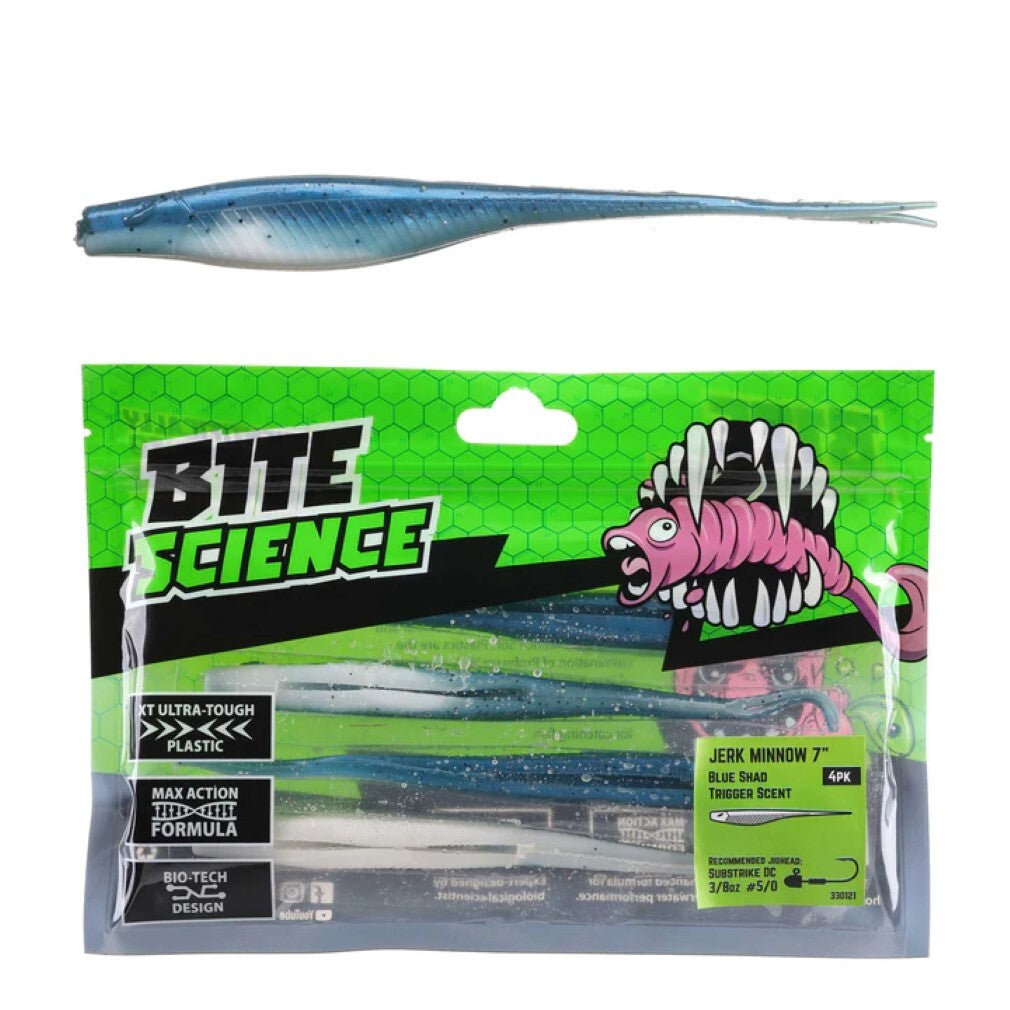 BITE SCIENCE Jerk Minnow Blue Shad 7"