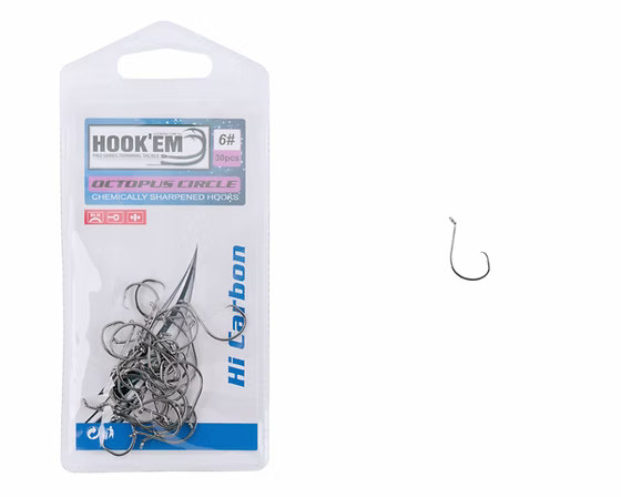 HOOKEM Octopus Circle Hooks 6/0