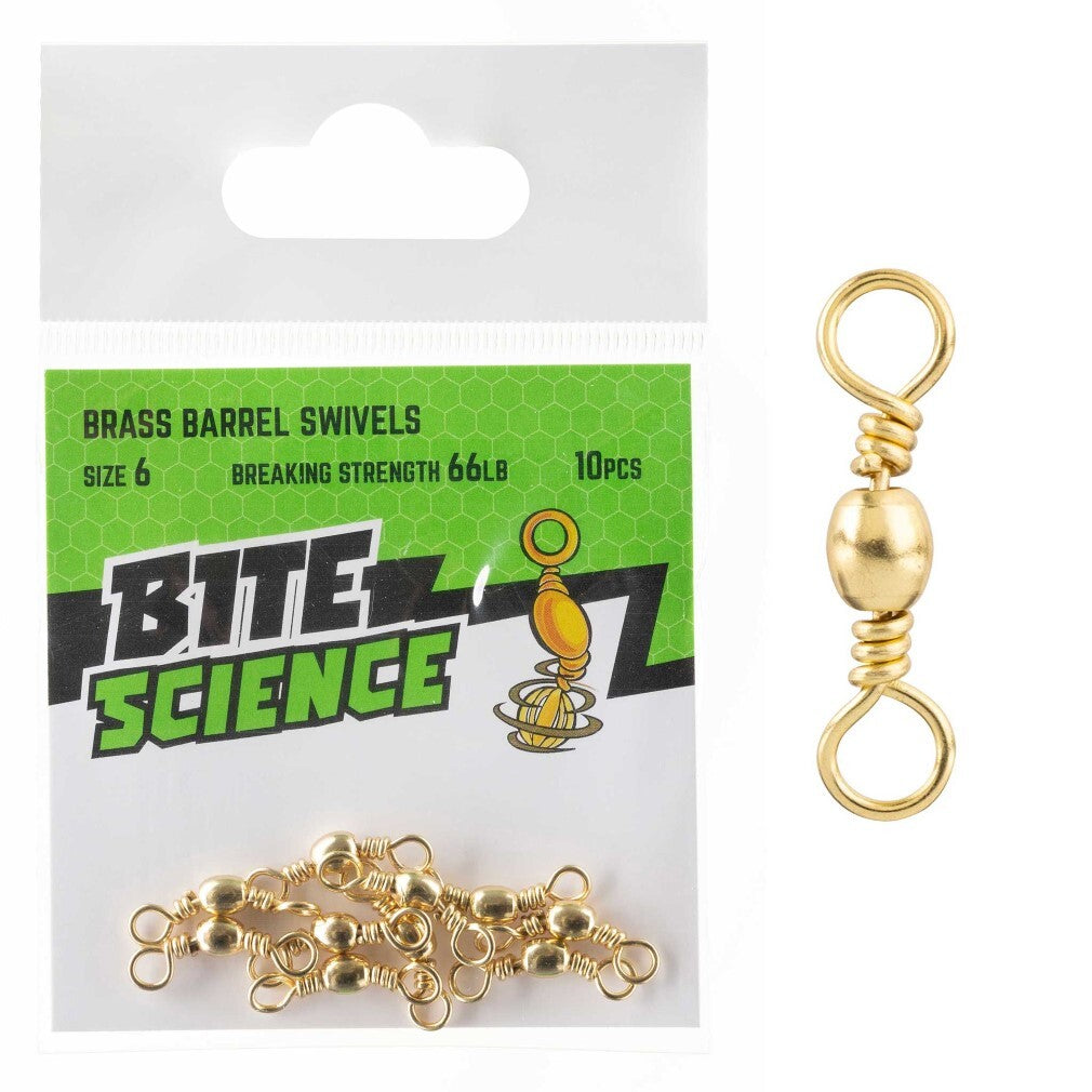 BITE SCIENCE Swivels Brass Barrel 6