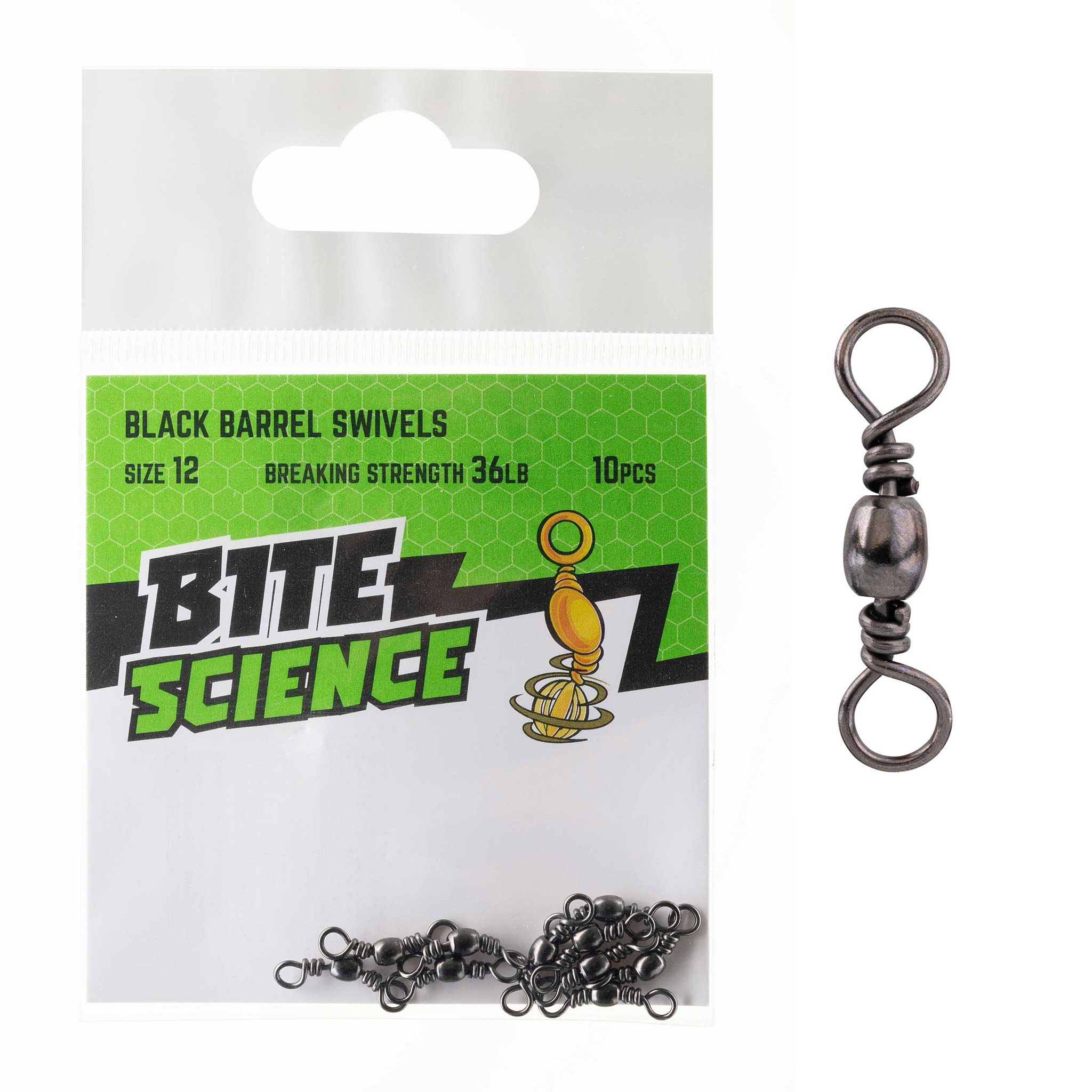 BITE SCIENCE Swivels Black Barrel 8