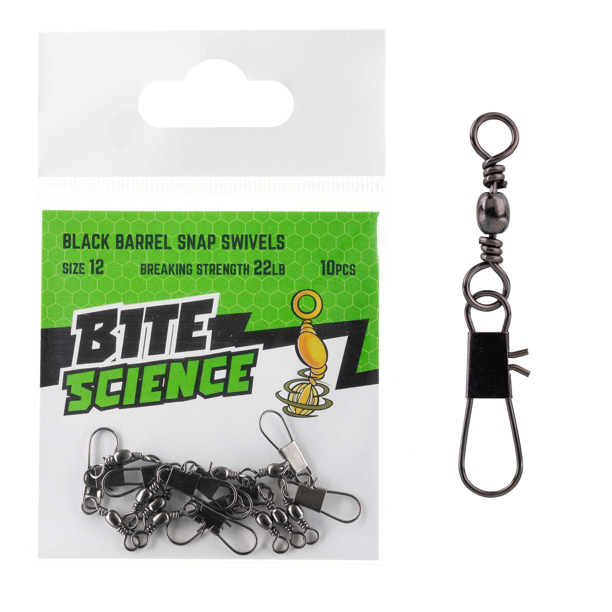 BITE SCIENCE Swivels Black Snap 12