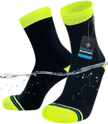 DAXSHELL Ultralight Biking Socks Yellow/Black Small