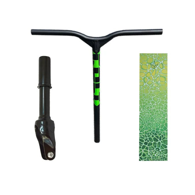 COLT Scooter Bar,Fork & Grip Tape Bundle Green