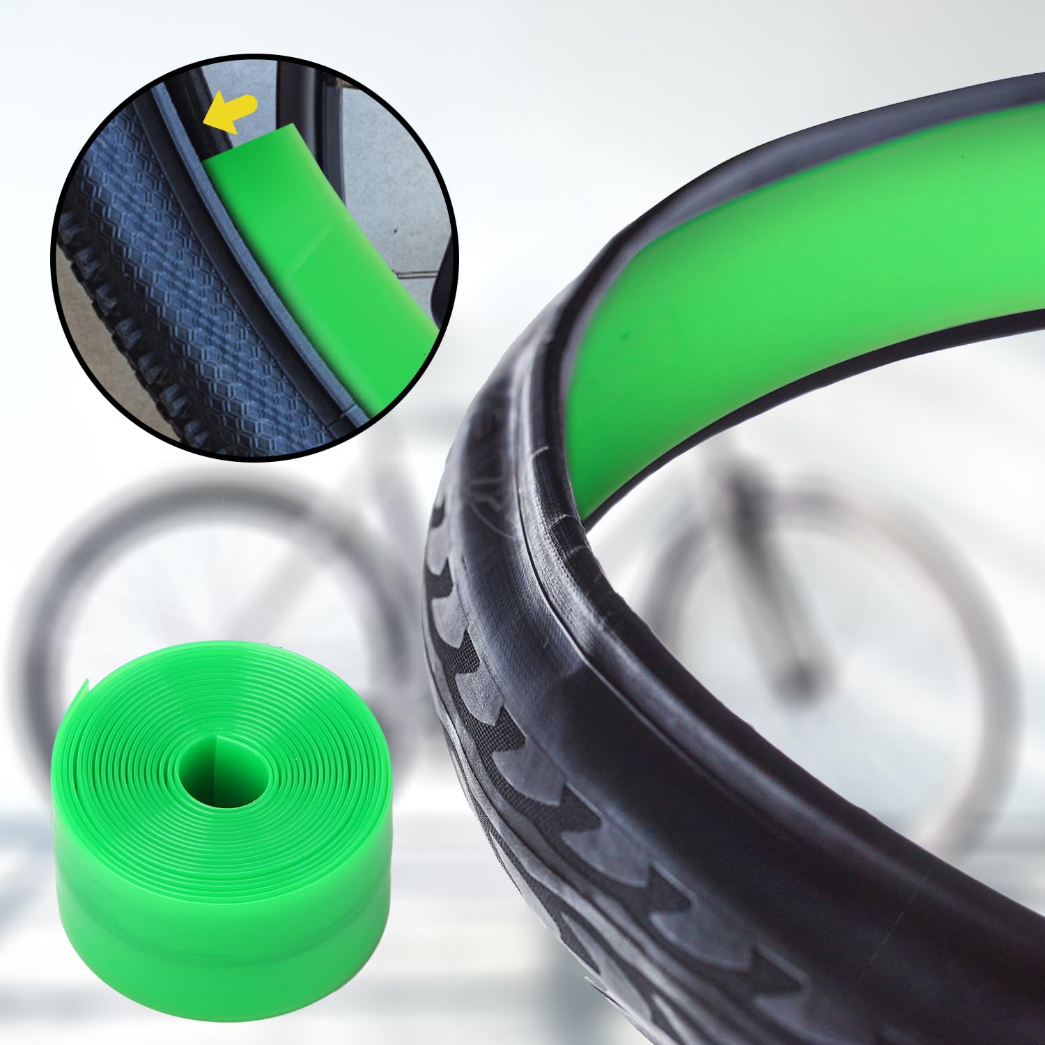 BIKELANE Tyre Liner Green