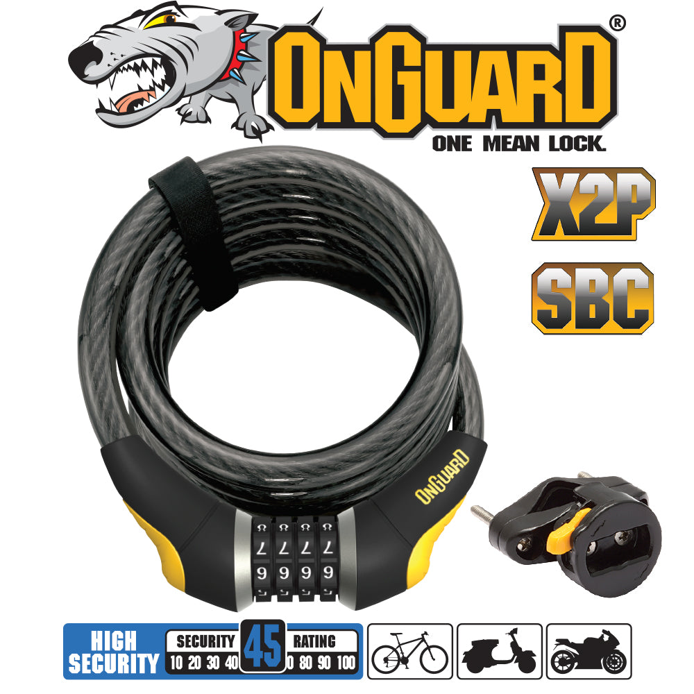 ON GUARD Doberman Bike Locks Combo 185cm x 15mm