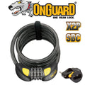 ON GUARD Doberman Bike Locks Combo Glow 185cm x 12mm