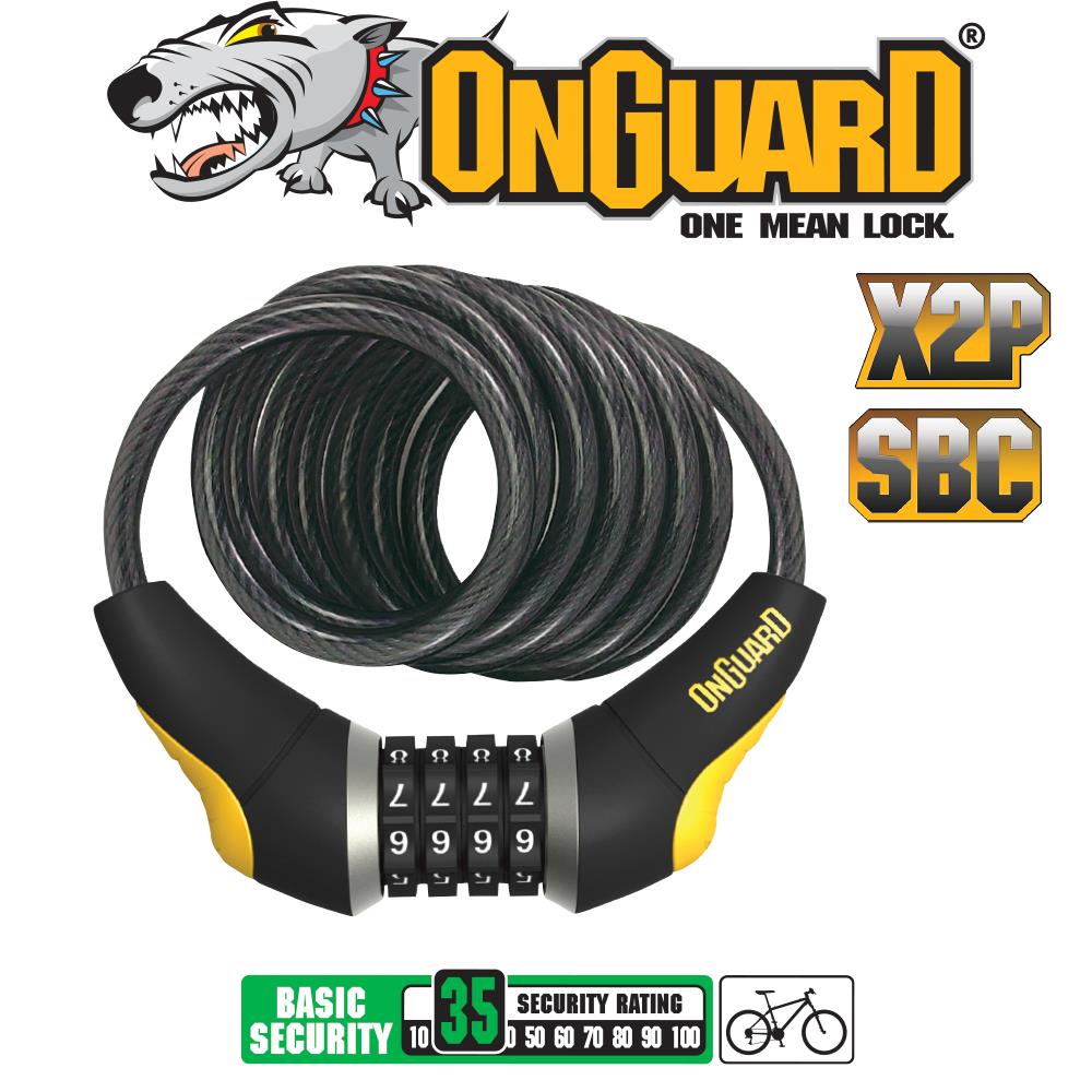 ON GUARD Doberman Bike Locks Combo 185cm x 10mm
