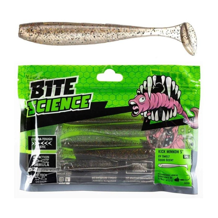 BITE SCIENCE Kick Minnow UV Smelt 5"