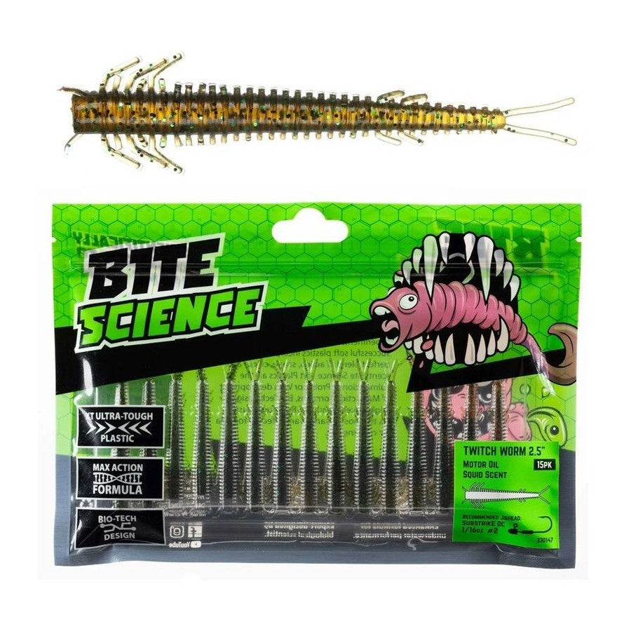 BITE SCIENCE Twitch Worm 2.5" Motor Oil