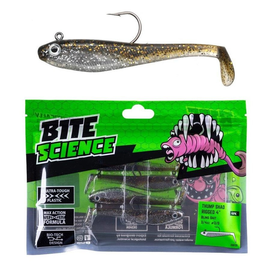 BITE SCIENCE Thump Shad Bling Bait 4"