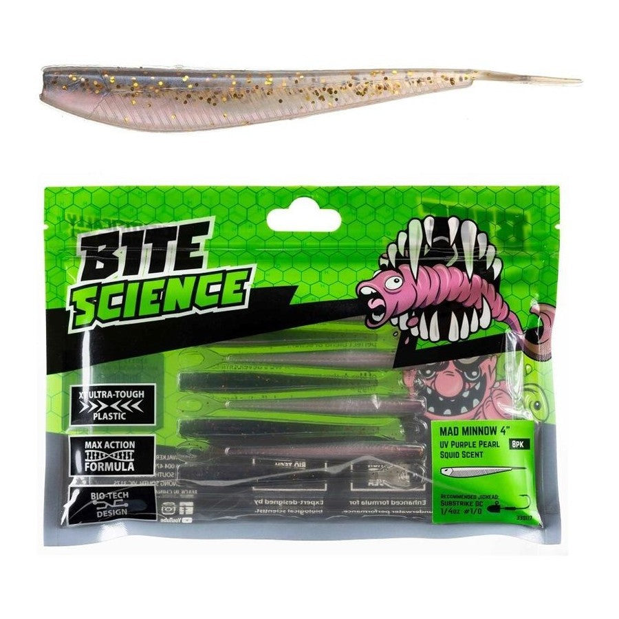 BITE SCIENCE Mad Minnow UV Purple Pearl 4"