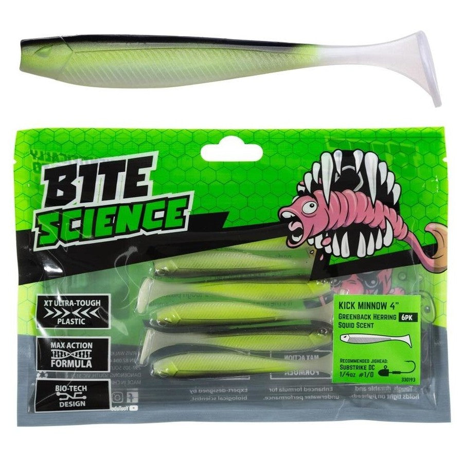 BITE SCIENCE Kick Minnow Greenback Herring 4"