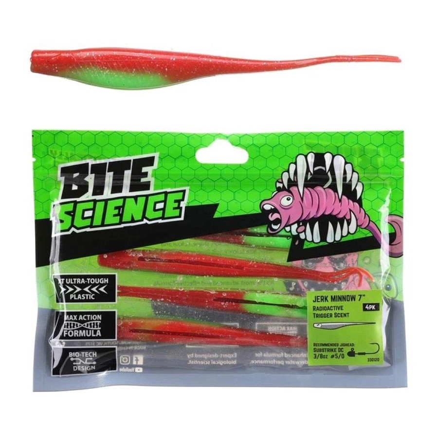 BITE SCIENCE Jerk Minnow Radioactive 7"
