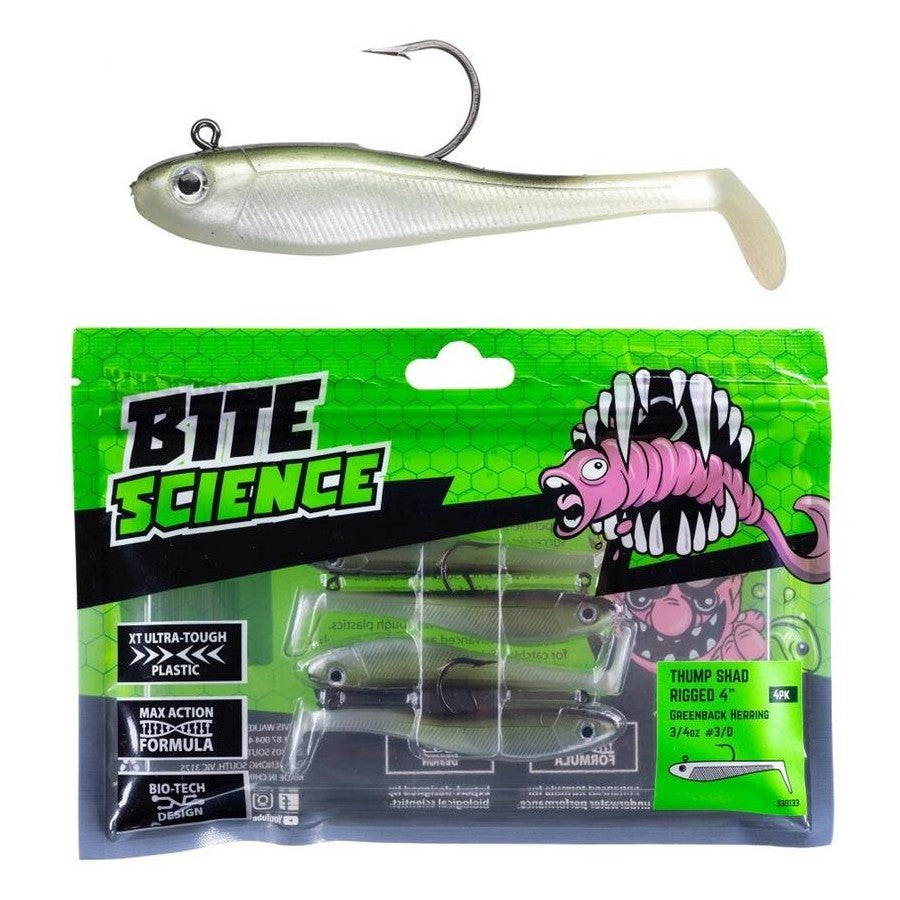 BITE SCIENCE Thump Shad Greenback Herring 4"