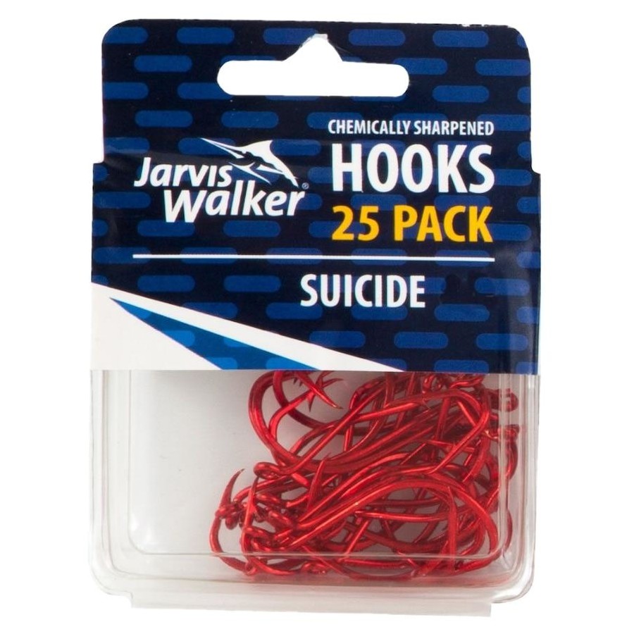 JARVIS WALKER Hooks 25pk Red Suicide 3/0