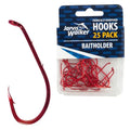 JARVIS WALKER Hooks 25pk Red Baitholder 3/0