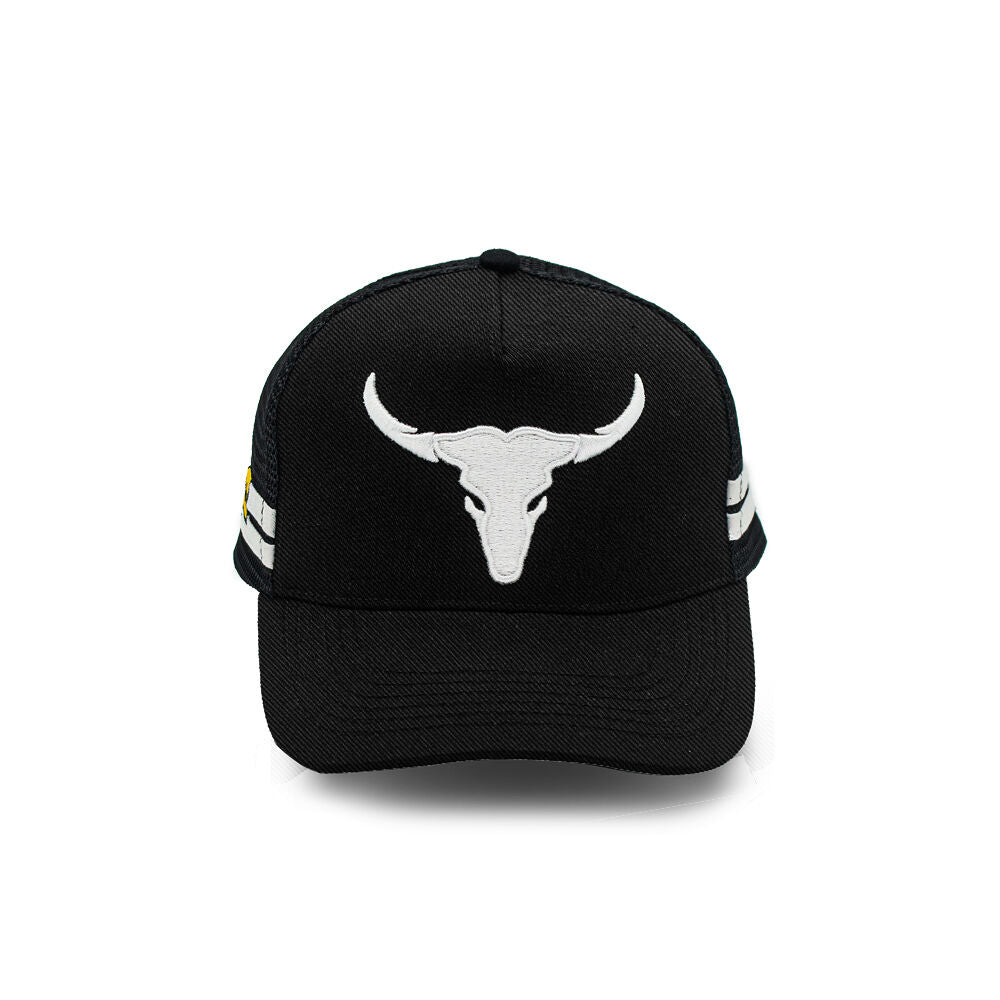 ROCKOS Outback Caps Longhorn Bull Black