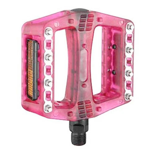 XTECH BMX Plastic/Metal Pins Pedal 9/16 Clear Pink