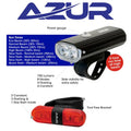 AZUR Bike Lights Combo Halo 750/30Lumens