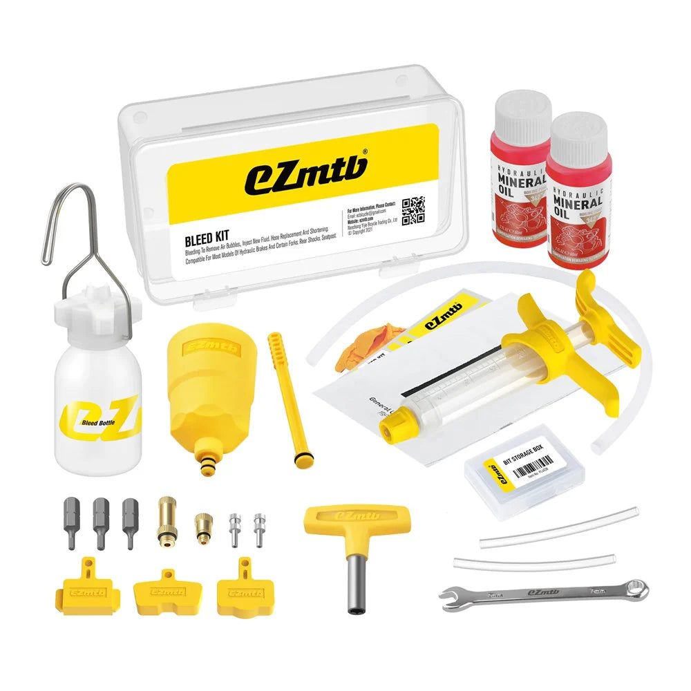 EZmtb Hydraulic Brake Bleed Kit with 2x60ml Mineral oils
