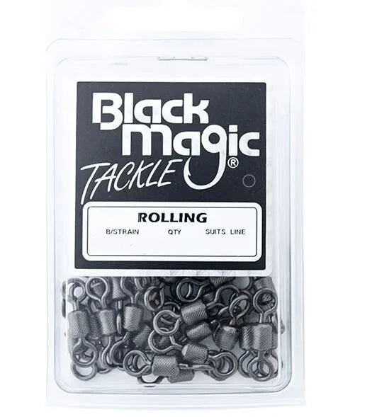 BLACK MAGIC Rolling Swivels 4-8kg(45kg Breaking Strain) ,3 51pk