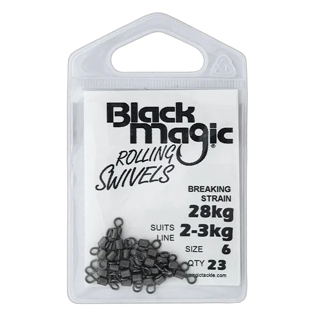 BLACK MAGIC Rolling Swivels 2-3kg(28kg Breaking Strain)