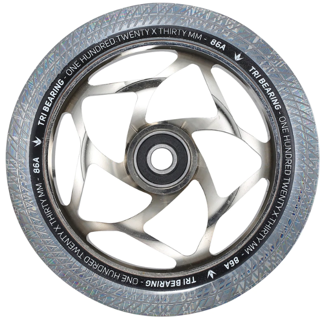ENVY 120mm Wheel 30mmPu Chrome/Clear
