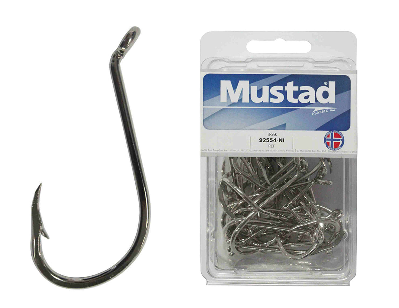 MUSTAD beak Nickle Plated Hooks 7/0 25pk
