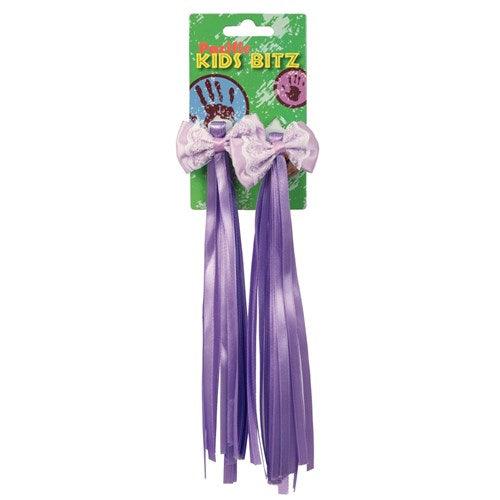 BC Handlebar streamers Purple/Bows
