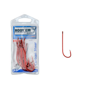 HOOKEM Long Shank Beak Red Hook sz8