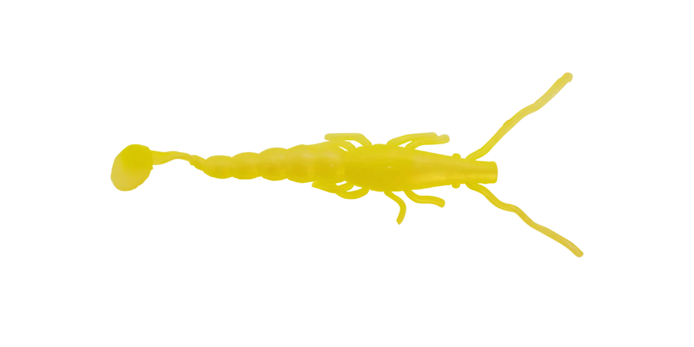MADEYE Soft Plastic Paddle Prawn Glow Chartreuse 5"