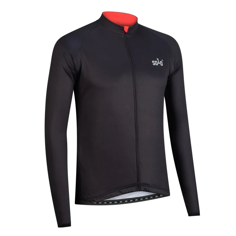 SOLO Mens Winter S/SL Jersey Black M