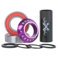 ODYSSEY Mid Bottom Bracket Set Anodized Purple 22m