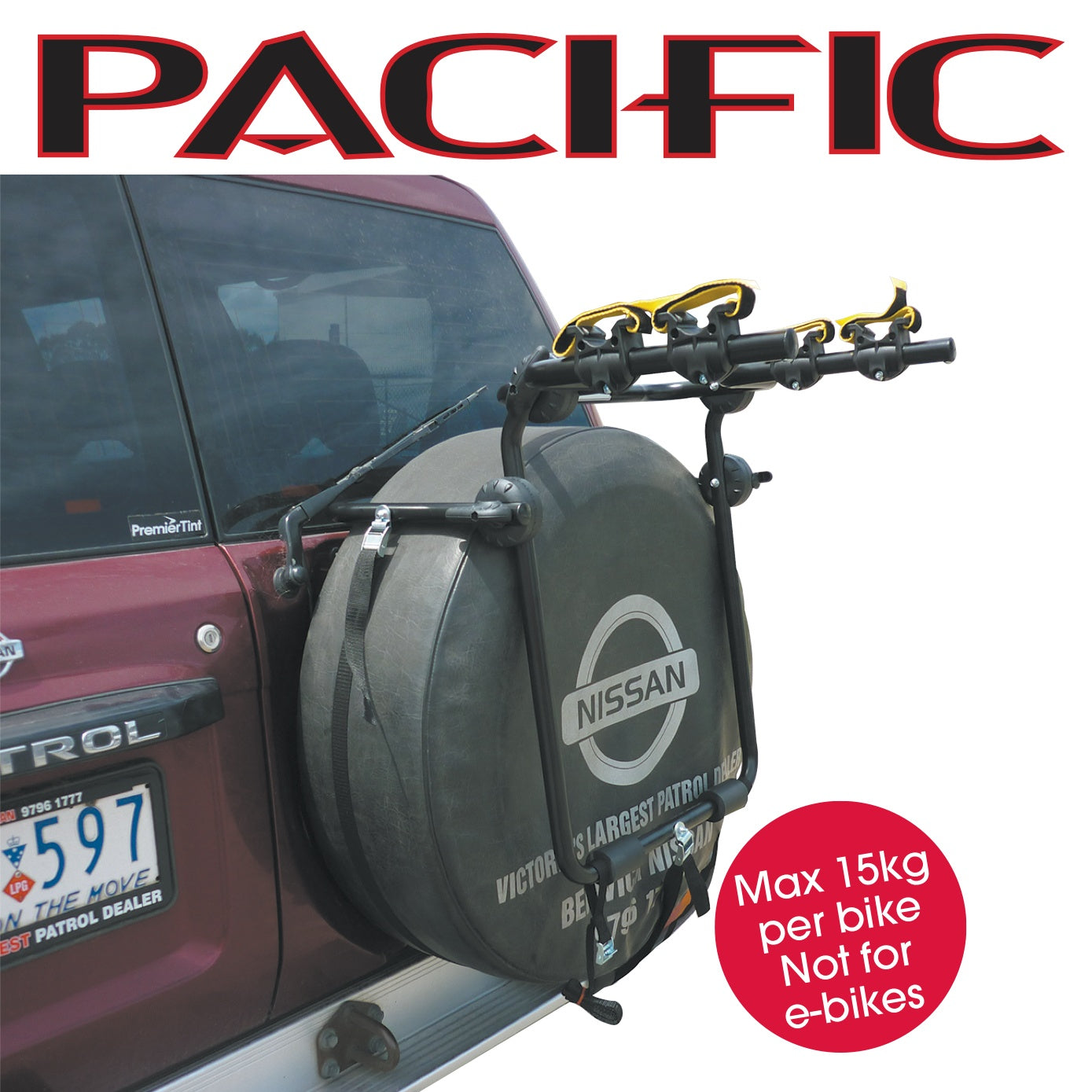 PACIFIC Bike Carriers Spare Tyre Mount 2 Bike