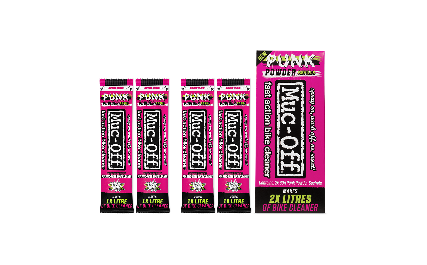 MUC-OFF Bike Cleaner Punk Powder Cleaner Sachet 4pk