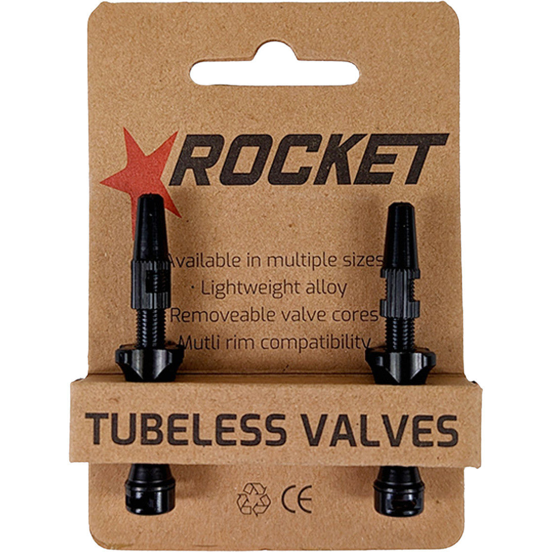 ROCKET Tubeless Valves Black 44mm