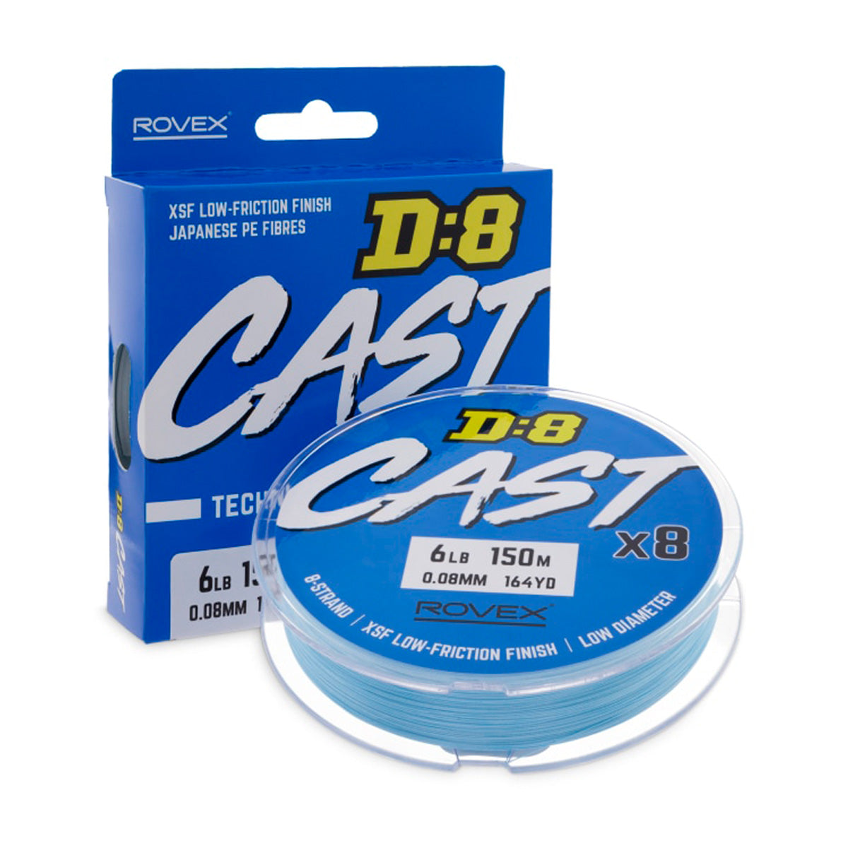 D8 CAST Braid 150m Blue 20lb