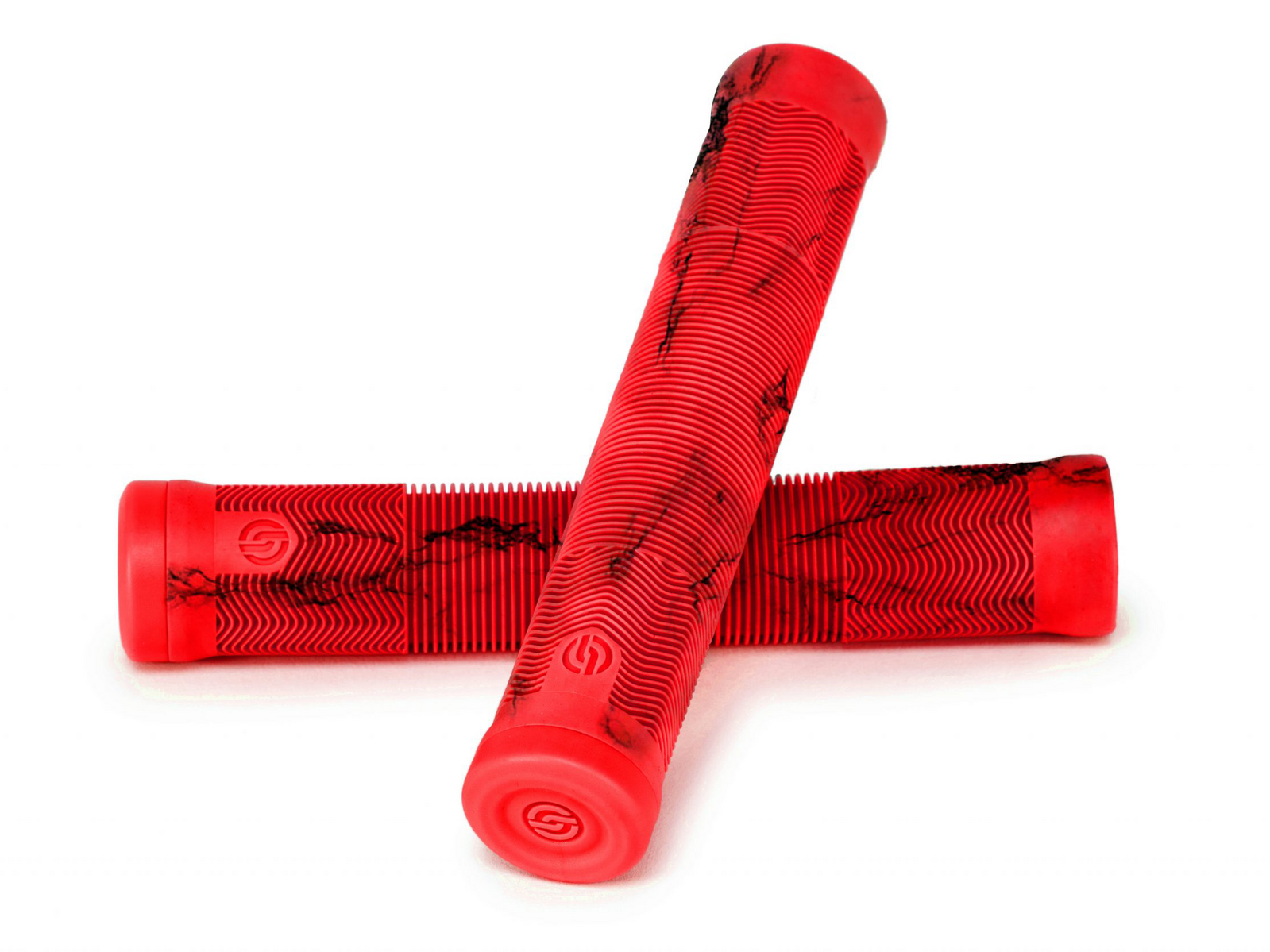 SALT BMX Grips Flangeless 154mm Red Marble