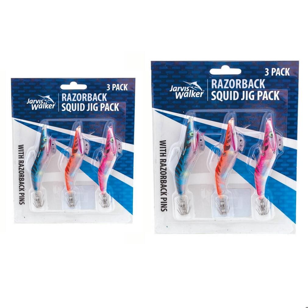 JARVIS WALKER Razorback Pearl Belly Squid Jig 3 Pack 4.0