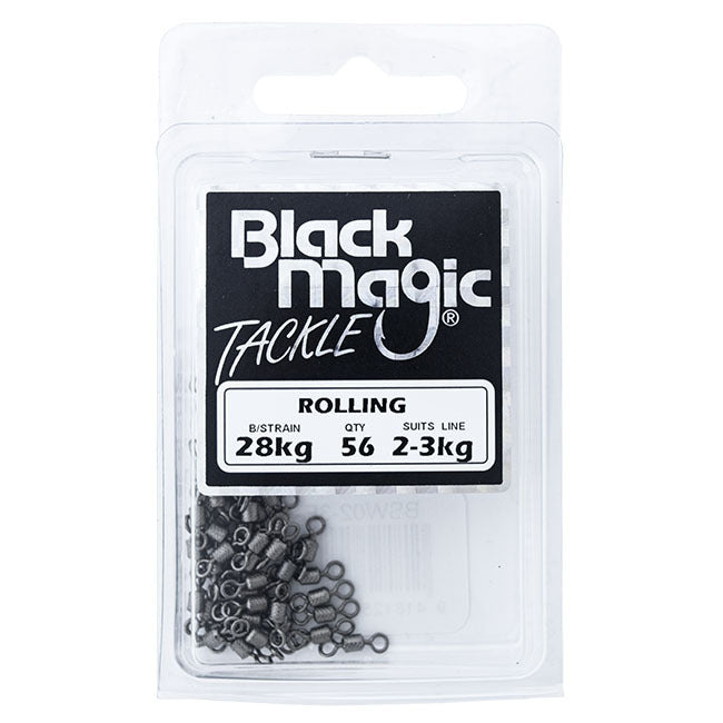 BLACK MAGIC Rolling Swivels 2-3kg(28kg Breaking Strain) ,6 23pk