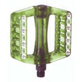 XTECH BMX Plastic/Metal Pins Pedal 9/16 Clear Green