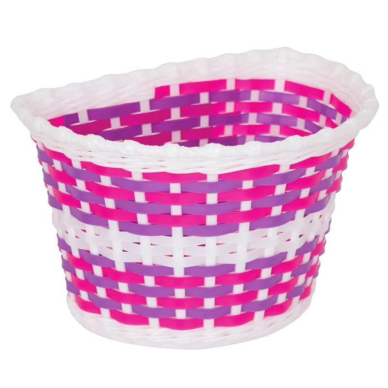 AZUR Kids Basket White/Pink & Purple Weave